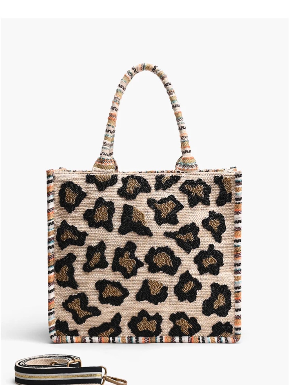 NWT America & Beyond Luxe Leopard Day Tote
